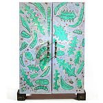 Премиальный Шкаф Defoliation двухстворчатый роспись зеленые листья  варинант исполнения - 2 | Loft Concept в Ростове-на-Дону