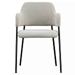 Стул мягкий с подлокотниками Chair Gray Upholstery Boucle варинант исполнения - 1 | Loft Concept в Ростове-на-Дону