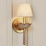 Бра из кованого железа с отделкой плетеной веревкой и сусальным золотом Parisian Style варинант исполнения - 5 | Loft Concept в Ростове-на-Дону