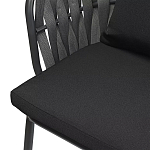 Стул мягкий с декором в виде плетеных лент на спинке и подлокотниках Semicircular Chair Decorated with Ribbons варинант исполнения - 11 | Loft Concept в Ростове-на-Дону