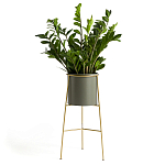 Кашпо из металла и латуни Elegance Elevated Planters оливковое  варинант исполнения - 2 | Loft Concept в Ростове-на-Дону