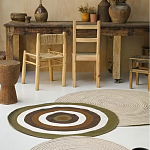 Ковер круглый из хлопка с контрастным узором Bullseye 150 варинант исполнения - 5 | Loft Concept в Ростове-на-Дону