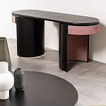 Дизайнерский письменный стол овальной формы с 2-мя выдвижными ящиками по бокам Parsec варинант исполнения - 3 | Loft Concept в Ростове-на-Дону