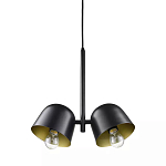 Подвесной светильник черный с 2-мя плафонами Pendant lamp Black варинант исполнения - 2 | Loft Concept в Ростове-на-Дону