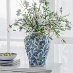 Ваза с крышкой и бело-синим цветочным узором Blue & White Ornament  варинант исполнения - 5 | Loft Concept в Ростове-на-Дону