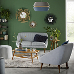 Кресло светло-бирюзовое с принтом Pauley Light Turquoise Armchair варинант исполнения - 6 | Loft Concept в Ростове-на-Дону