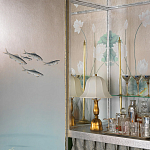 Обои ручная роспись Jakuchu Original colourway on Tarnished Silver gilded paper варинант исполнения - 3 | Loft Concept в Ростове-на-Дону