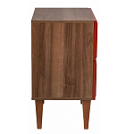 Тумба прикроватная красная из массива бука с 2-мя ящиками Wenge Light варинант исполнения - 2 | Loft Concept в Ростове-на-Дону
