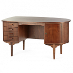 Дизайнерский письменный стол округлой формы с 4-мя ящиками и дверкой с полочками Rili варинант исполнения - 2 | Loft Concept в Ростове-на-Дону