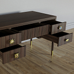 Письменный стол с 4-мя ящиками Elsa Dreams Walnut варинант исполнения - 3 | Loft Concept в Ростове-на-Дону