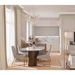 Торшер с белым тканевым абажуром на мраморном основании Cconcise варинант исполнения - 3 | Loft Concept в Ростове-на-Дону