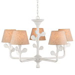 Люстра с белым каркасом и тканевыми абажурами Natural Stems варинант исполнения - 1 | Loft Concept в Ростове-на-Дону