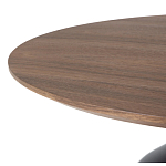 Столик журнальный с круглой деревянной столешницей на черном фактурном основании Bourgeon варинант исполнения - 1 | Loft Concept в Ростове-на-Дону