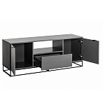 ТВ-тумба цвета графит с  2-мя дверцами и ящиком Strict Lines варинант исполнения - 3 | Loft Concept в Ростове-на-Дону