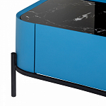 Тумба прикроватная чёрно-голубая с  ящиком Blue Cabinet варинант исполнения - 4 | Loft Concept в Ростове-на-Дону