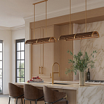 Люстра линейная полукруглой формы Wooden Horseshoe варинант исполнения - 6 | Loft Concept в Ростове-на-Дону