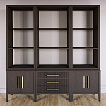 Модульный стеллаж Primo из трех составных элементов Темный орех варинант исполнения - 2 | Loft Concept в Ростове-на-Дону