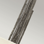 Люстра подвесная с широким белым текстильным абажуром и вертикальными декоративными элементами Hinkley варинант исполнения - 9 | Loft Concept в Ростове-на-Дону