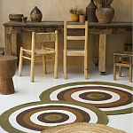 Ковер круглый из хлопка с контрастным узором Bullseye 150 варинант исполнения - 6 | Loft Concept в Ростове-на-Дону