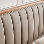 Кровать двуспальная с мягким изголовьем Moon Walnut Bed варинант исполнения - 8 | Loft Concept в Ростове-на-Дону