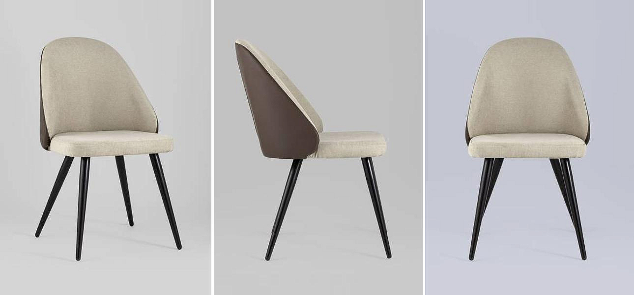 Стул Miruna Fabric and Leather Chair Стул Miruna Fabric and Leather Chair - Loft-Concept в Ростове-на-Дону