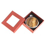 Зеркало карманное складное круглое из натурального камня Оникс в подарочной упаковке Silver Stone Mirrors варинант исполнения - 3 | Loft Concept в Ростове-на-Дону