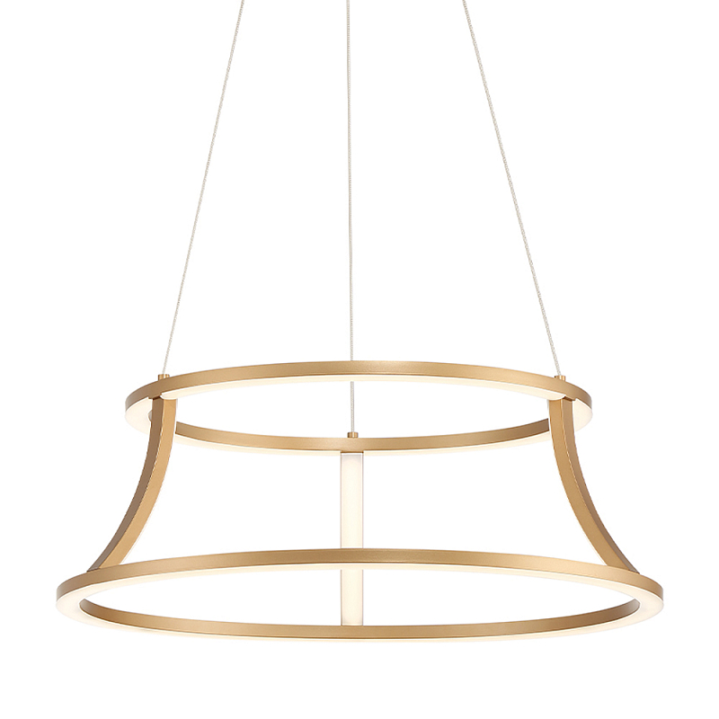 Люстра золотого цвета с 2-мя светодиодными кольцами Eurofase Золотой Прозрачный в Ростове-на-Дону | Loft Concept 