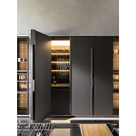 Кухонный гарнитур из дерева и камня с раздвижными дверцами OPERATING COLUMN 2.0 Dada Engenereed Kitchen варинант исполнения - 7 | Loft Concept в Ростове-на-Дону