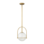 Подвесной светильник с белым плафоном в форме шара в арочной подвеске Hinkley варинант исполнения - 10 | Loft Concept в Ростове-на-Дону