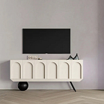 Дизайнерский комод с фактурным фасадом и чёрной ножкой в форме шара Samanta варинант исполнения - 3 | Loft Concept в Ростове-на-Дону