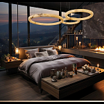 Люстра с 3-мя кольцами из натурального камня Minerals of Light варинант исполнения - 4 | Loft Concept в Ростове-на-Дону