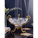 Чаша из прозрачного рельефного стекла на бронзовой подставке Eden Garden варинант исполнения - 4 | Loft Concept в Ростове-на-Дону