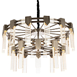 Двухъярусная люстра с прямоугольными хрустальными плафонами Glass Rectangles Chrome Chandelier 76 варинант исполнения - 1 | Loft Concept в Ростове-на-Дону