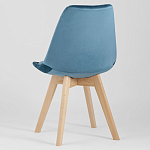 Стул с мягким велюровым сиденьем Arvika Blue варинант исполнения - 5 | Loft Concept в Ростове-на-Дону