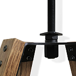 Барный стул со спинкой и металлической подставкой на 4-х деревянных ножках Зеленый Велюр Vendramin Chair варинант исполнения - 6 | Loft Concept в Ростове-на-Дону