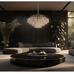 Люстра хрустальная в неоклассическом стиле на золотистом каркасе Majesty варинант исполнения - 1 | Loft Concept в Ростове-на-Дону