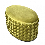 Пуф овальный плетеный оливкового цвета Pool Woven Velour варинант исполнения - 3 | Loft Concept в Ростове-на-Дону