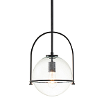 Подвесной светильник с прозрачным плафоном в форме шара в арочной подвеске Hinkley варинант исполнения - 1 | Loft Concept в Ростове-на-Дону