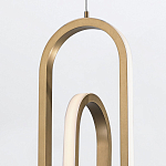 Подвесной светильник золотого цвета с двумя вытянутыми овальными рамками в форме скрепки Eurofase варинант исполнения - 4 | Loft Concept в Ростове-на-Дону