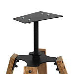 Барный стул со спинкой и мягкой обивкой с ромбами на 4-х деревянных ножках Бежевый Велюр Ava Charm варинант исполнения - 6 | Loft Concept в Ростове-на-Дону