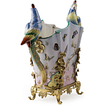 Ваза фарфоровая с попугаями Ferra варинант исполнения - 3 | Loft Concept в Ростове-на-Дону