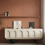 Дизайнерский комод с фактурным фасадом и чёрной ножкой в форме шара Samanta варинант исполнения - 4 | Loft Concept в Ростове-на-Дону