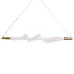 Люстра горизонтальная с волнистым белым плафоном Golden Swirl варинант исполнения - 1 | Loft Concept в Ростове-на-Дону