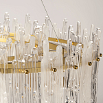 Люстра круглая с прозрачными стержнями разной длины Textured Glass Chandelier варинант исполнения - 7 | Loft Concept в Ростове-на-Дону