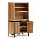 Буфет высокий из дерева манго и металла с открытыми полками и 2-мя дверцами Toinette варинант исполнения - 2 | Loft Concept в Ростове-на-Дону