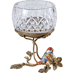 Чаша на ножке из стекла с бронзовыми элементами Bronze Branch варинант исполнения - 1 | Loft Concept в Ростове-на-Дону