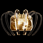 Бра золотого цвета с изогнутыми хрустальными элементами Radiant Ribbons варинант исполнения - 1 | Loft Concept в Ростове-на-Дону
