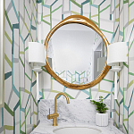 Зеркало в ассиметричной золотой раме Mirror of Aragorn варинант исполнения - 3 | Loft Concept в Ростове-на-Дону