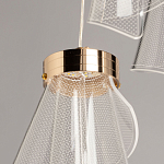 Люстра каскадная с 10-ю прозрачными плафонами Wave Line варинант исполнения - 10 | Loft Concept в Ростове-на-Дону