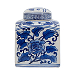Ваза с крышкой в китайском стиле Oriental Blue & White Ornament Vases варинант исполнения - 2 | Loft Concept в Ростове-на-Дону